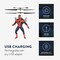 World Tech Toys Marvel Spider-Man IR RC Flying Figure – Jetpack Helicopter with LED Lights & Action Phrases, Twin Rotors - Spiderman Toys